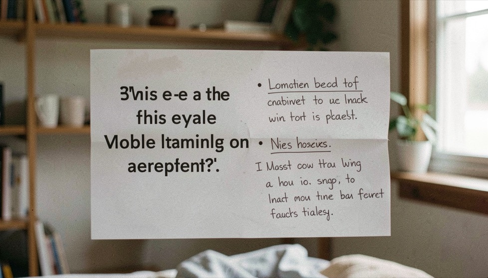 Supporting example showing floating response alongside contextual notes
