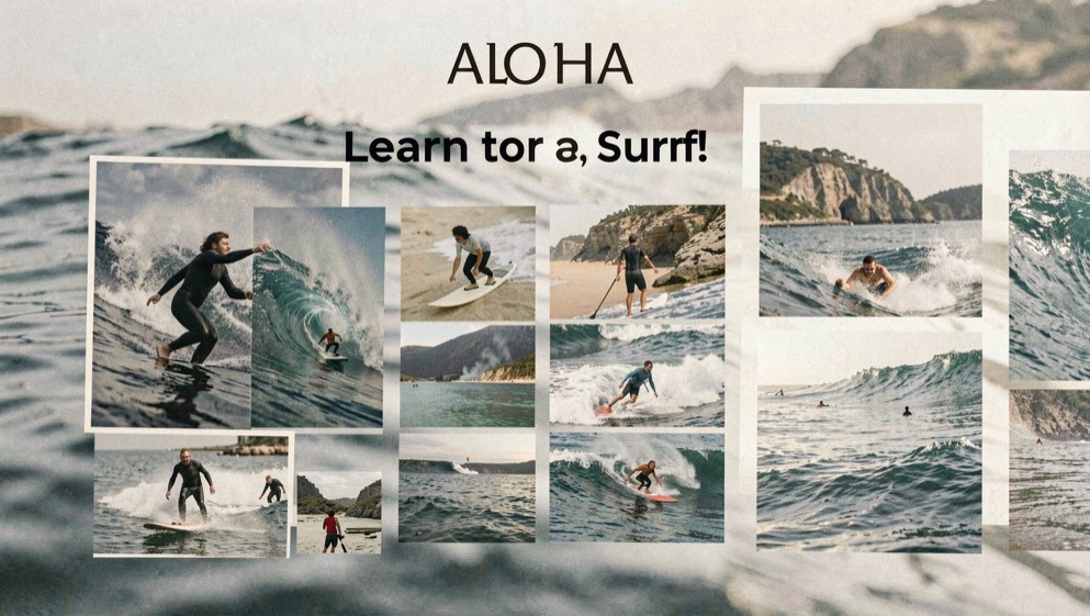 Learn to Surf guides with board control and paddle technique